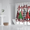 thumbnail image 2 of Christmas Tree Santa Claus Shower Curtains,Washable Bath Curtain with Hooks Vintage Polyester Fabric Bathroom Curtains for Halloween Thansgiving Christmas Hotel Dorm, 2 of 5