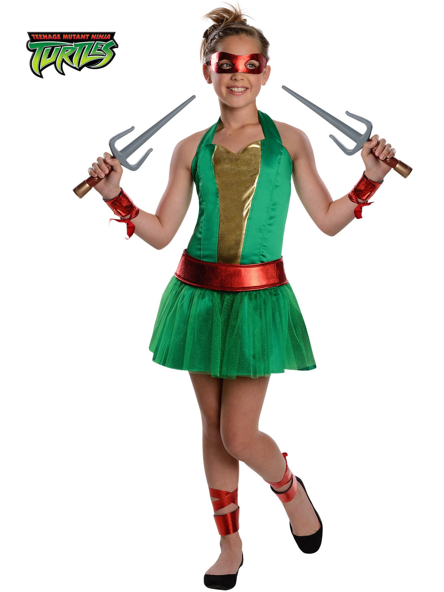 Teenage Mutant Ninja Turtles Raphael Girl Costume for Tweens Walmart