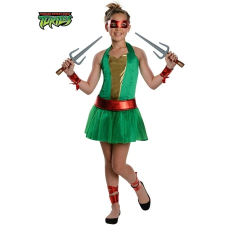 Teenage Mutant Ninja Turtles Raphael Girl Costume for Tweens
