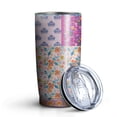 thumbnail image 2 of 20oz Tumbler with Lid and Straw Stainless Boho Steel Vacuum Insulated Water Coffee Tumbler Cup, Double Wall Vacuum Insulated Travel Mug Reusable Tumblers for Ice Drinks, Hot Beverage, 2 of 6