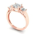 thumbnail image 2 of 1.5 ctw 3 Stone Anniversary Ring for Women | Round Cut White Sapphire | Hyperallergenic Solid 18K Rose Gold, 2 of 5
