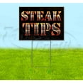 thumbnail image 1 of Steak Tips (18" x 24") Yard Sign, Includes Metal Step Stake, 1 of 6
