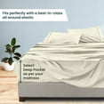 thumbnail image 2 of 100% Egyptian Cotton 400 Thread Count 4 Piece (1-Flat sheet + 1-Fitted Sheet + 2- Pillow Covers ) Sheet Set 15 Inch Deep Pocket Color Beige Solid Size Twin, 2 of 5