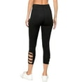 thumbnail image 3 of Women's Lattice Ankle Cutout Activewear Leggings - Black, M, 3 of 5