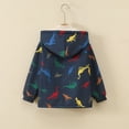 thumbnail image 5 of LIBRCLO Kids Boys Jackets Dinosaur Graphic Outerwear Windproof Warm Fleece Jackets Fall Winter Coats Size 10 Years, 5 of 8