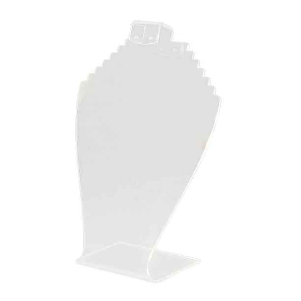 Exhibidor de Joyas Aretes Busto Cuero Sintético Medallones 34 4 Franela 1 Homeanda Transparente