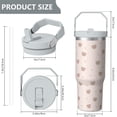 thumbnail image 5 of 1pc Bear 30oz Tumbler with Straw & Handle - Insulated Stainless Steel Cup | Holiday Gift for Man Women (Christmas, Valentine's, Birthday), 5 of 7