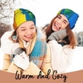 thumbnail image 4 of Lsque Rainbow Colored Pattern Knitted Beanie, Unisex Winter Hat, Knit Hat Winter Beanies Thick Fisherman Beanies Cuffed Plain Skull Caps, 4 of 6