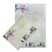 Panda Superstore PS-OFF490804011-YAN01898 Chinese Style Beautiful Antiquity Envelope Set Writing Paper Greeting Cards, Autumn - Set of 10