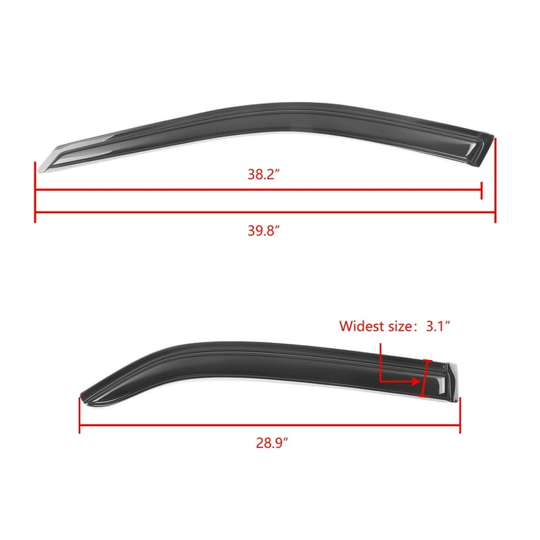 For Honda CR-V 2023-2024 Window Visor Wind Deflector Rain Guard W/ Chrome Trim E - Foto 14