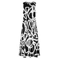 thumbnail image 4 of Abstract Graffiti Dress Black and White Kawaii Maxi Dress V Neck Custom Bohemia Long Dresses Aesthetic Oversized Vestido, 4 of 7