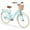 Mint Green, variant on Holaki 24" Kids Bike with Front V brake and Rear Coaster brakes for 8-13 Years Old Girls, Steel Frame Beach Cruiser Bike with Front Basket & Rack, Bicycle Bell, Commuter Bicycle, Yellow