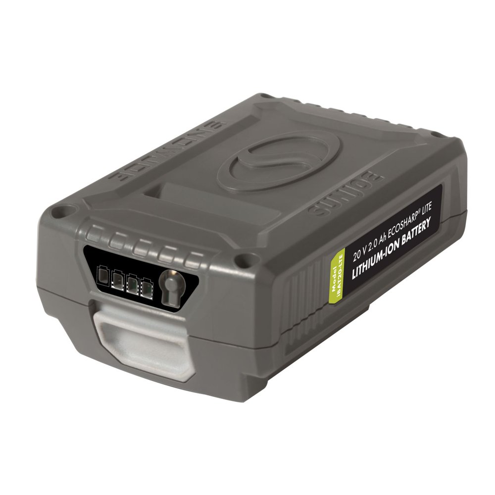 Snow Joe + Sun Joe iBAT20LTE EcoSharp LITE LithiumIon Battery , 20 Volt 2.0 Ah