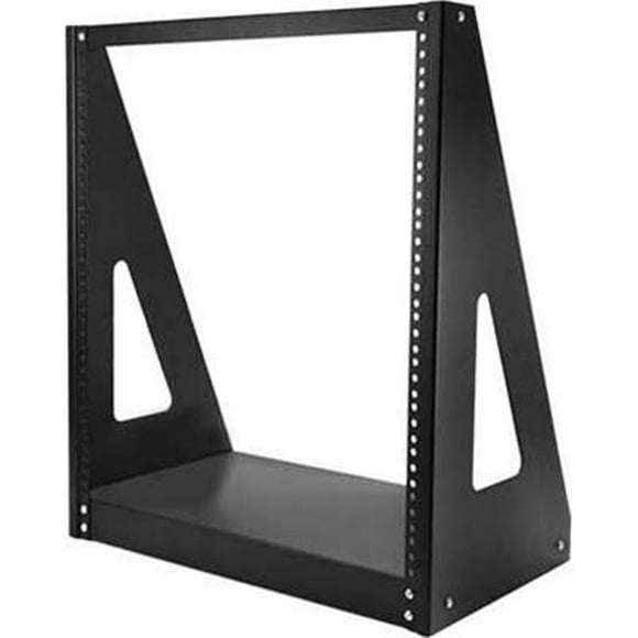 12U Heavy Duty 2-Post Open Frame Server Rack, Black