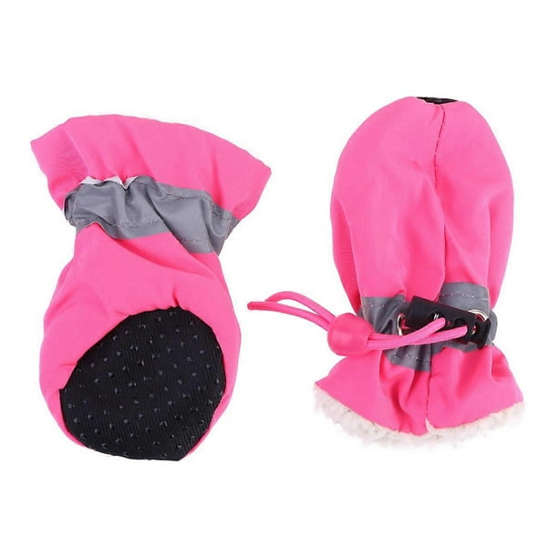 Shoes For Dogs One Set Pet Non-Slip Shoe Cover Adorable Rain Shoes Creative for Pet Dog Puppy Pink Size 2 4Pcs
