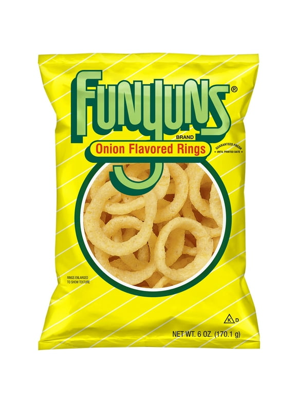 Funyuns Onion Flavored Rings, Snack Chips, 6 oz Bag