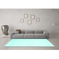 thumbnail image 3 of Ahgly Company Indoor Rectangle Solid Turquoise Blue Modern Area Rugs, 2' x 3', 3 of 4