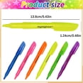 thumbnail image 4 of Clearance Fluorescent Highlighter Pen, Smooth Writing Colored Marker Stationery with Pen Clip, Lightweight Long Barrel Highlighter for Notebook Marking, Class Note-Taking and Planner Decoration, 4 of 5