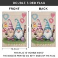 thumbnail image 4 of Happy Easter Day House Flag Burlap Garden Flag Gnome Eggs Colorful Welcome Flag Vertical Double Sided Yard Flags for Home, Holiday Gift 12.5''×18''in., 4 of 4