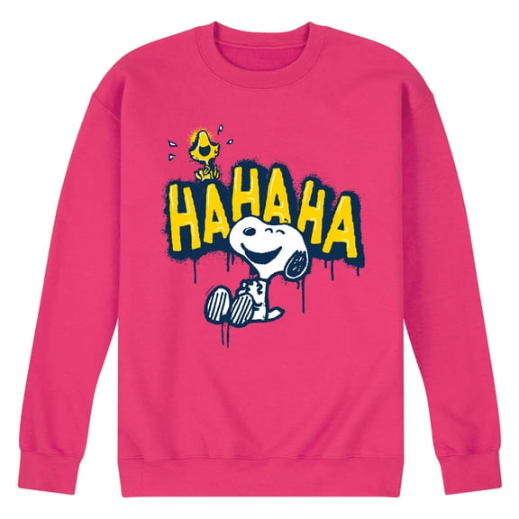 Peanuts - Ha Ha Graffiti - Men's Crew Neck Fleece Pullover