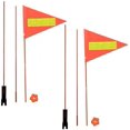thumbnail image 1 of 2 Set Flags with | 6 Ft Safety Flag with Trailer Safety Flag | Safety Flag with Reflective Stripe | Height Adjustable Waterproof Orange Safety Flag Sturdy Fiberglass, 1 of 7