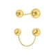thumbnail image 2 of Broqueles Curvo (telefono) Bolitas Oro De 10 K Joyeria M De Leon Broqueles Curvo (telefono) Bolitas, 2 of 2