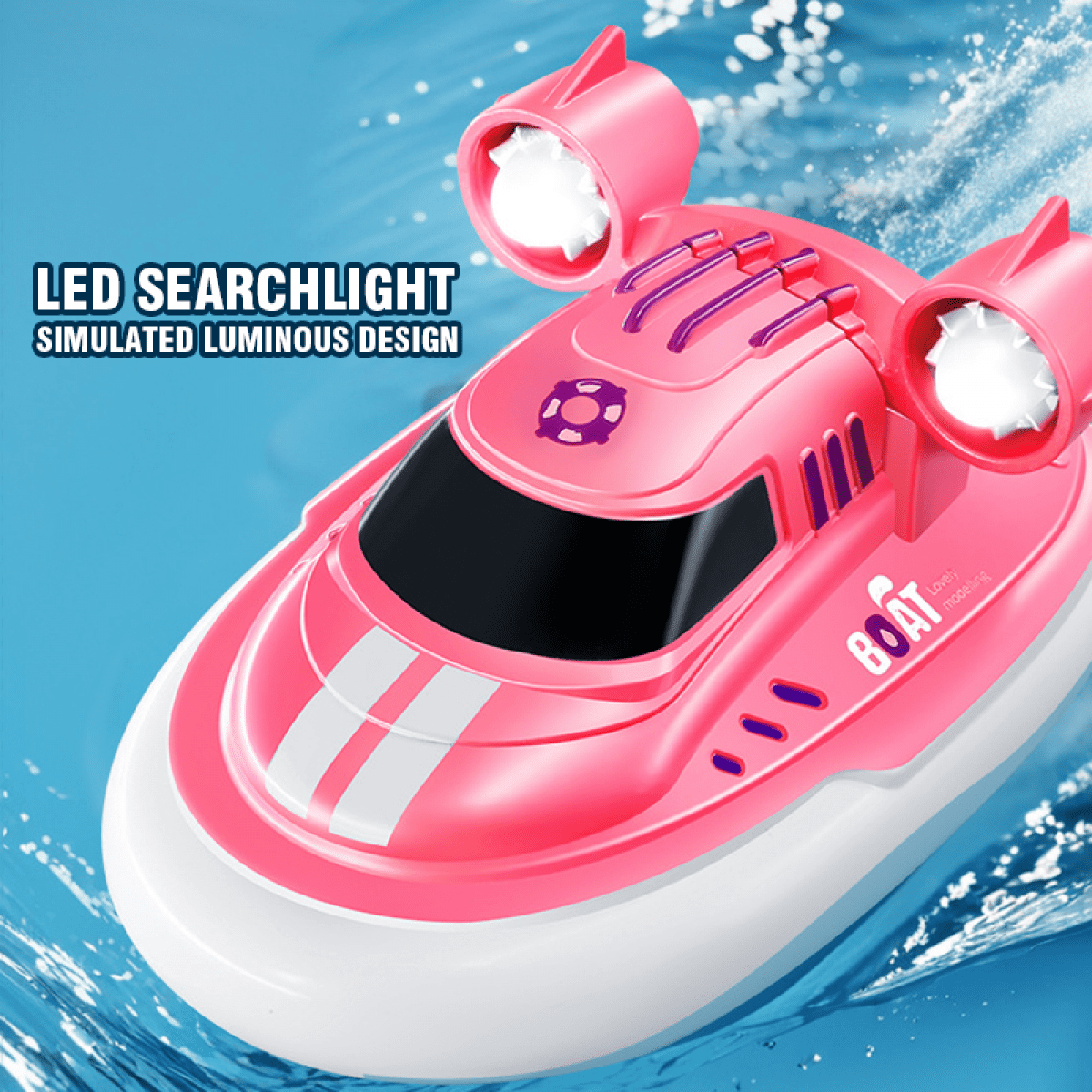 1/32 RC Boat Electric Speedboat Waterproof Racing Toys Boats for Lake & Pool, Birthday Gifts for Kids Boys Girls
