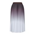 thumbnail image 5 of Ndbuld on Clearance Womens Skirt Boho Elastic High Waist Ankle High Waisted A-Line Long Maxi Skirt Ladies' Gradient Pleated Skirt With High Waist And Slim A-line Skirt,Gray, 5 of 5