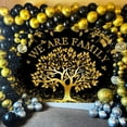 thumbnail image 2 of Family Reunion Backdrop Gold Black We are Family Glitter Family Tree Photography Background Welcome to Our Family Members Gathering Party Decorations Supplies Photo Booth Banner, 2 of 5