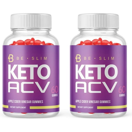 (2 Pack) Be Slim Keto ACV Gummies - Supplement for Weight Loss - Energy & Focus Boosting Dietary Supplements for Weight Management & Metabolism - Fat Burn - 120 Gummies