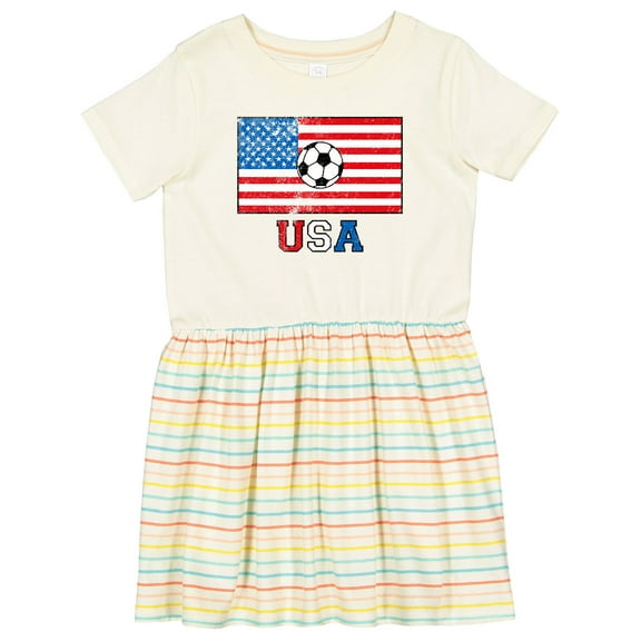 Inktastic USA Soccer Girls Toddler Dress