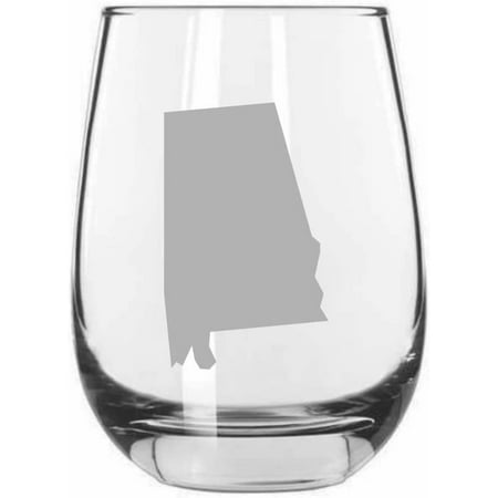

Alabama States Etched 15.25oz Libbey Stemless Wine Glass