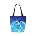 thumbnail image 2 of ASHLEIGH Flying White Pegasus Horse Reusable Grocery Bags Grocery Tote Bag Washable Shopping Bags Shoulder Handbag for Women, 2 of 4