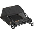 thumbnail image 7 of 42" Tow Behind Lawn Sweeper Leaf Collector Sweeper for Lawn 18.55 Cu. ft Capacity,Black, 7 of 7