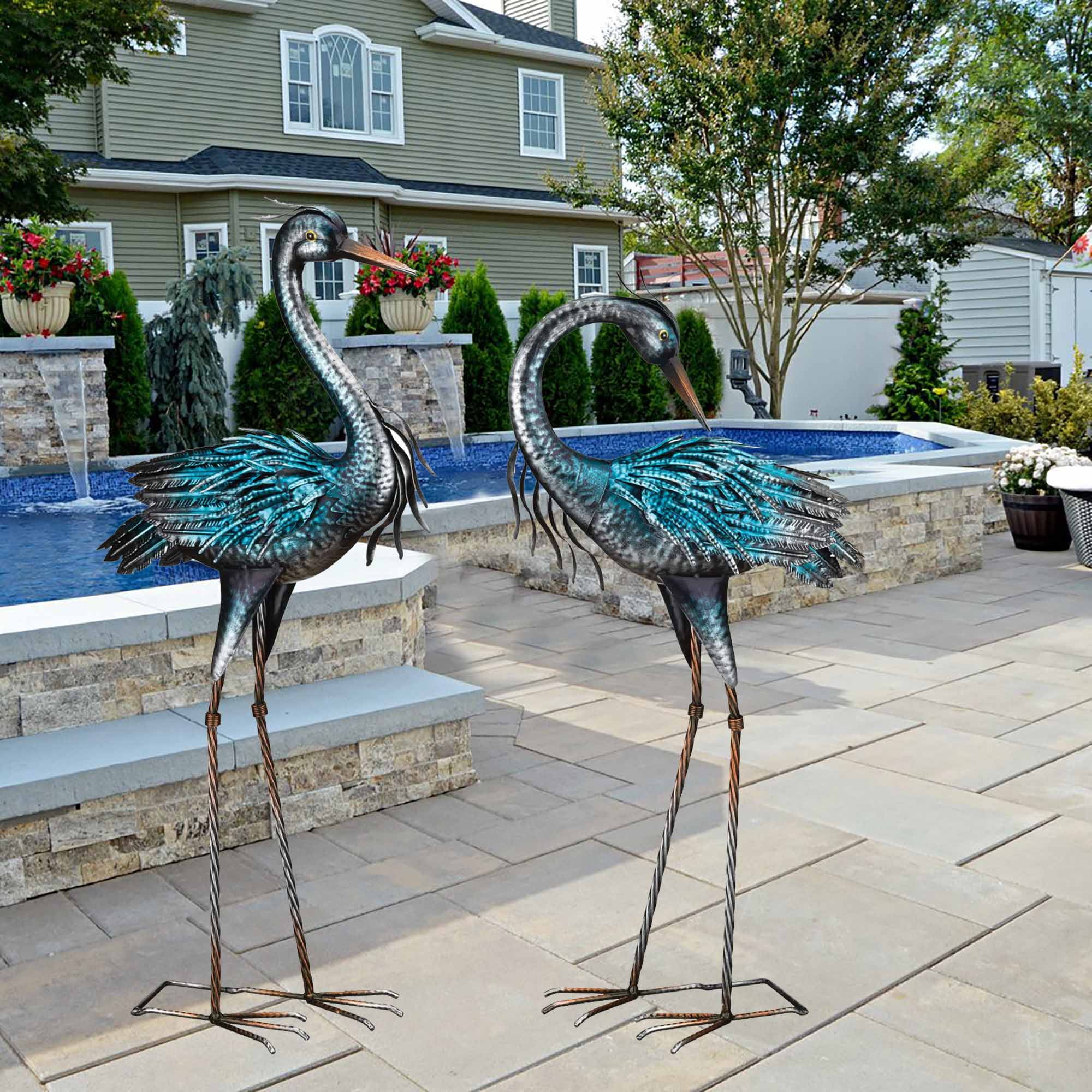 Achla Designs Great Blue Heron Garden Statue Gray 