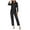 Black, variant on ICHUANYI Womens Fashion Home Wear Two-Piece Pajamas Suit Long Sleeve Homewear