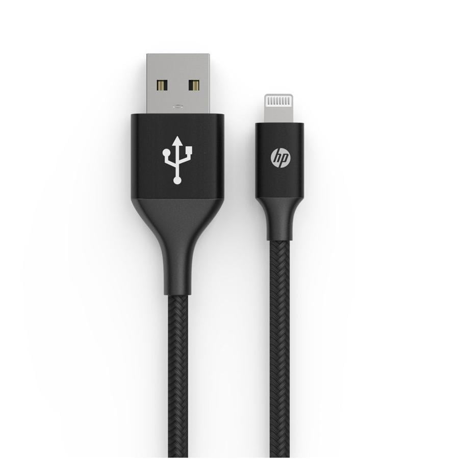 HP USB A to Lightning Cable, Charge and Sync, Aluminum Alloy, 1 Meter