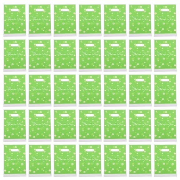 Masteelf 50pcs Green Daisy Thank You Goodie Bags With Handles For Birthday Party Favors Baby Showers Wedding Party Supplies Party Favor Bags