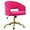 Hot Pink, variant on YEXJ Home Office Chair Swivel Velvet Desk Chair Accent Armchair Upholstered Modern Tufted Chairs with Gold Base for Girls Women Ergonomic Study Seat Computer Task Stools for Living Room-Green