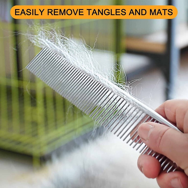 Wattne Dog Combs 2-Pack, Stainless Steel Rounded Teeth photo 2