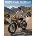 thumbnail image 5 of PUCKIPUPPY 26" Electric Bike for Adults 1350W Peak Step Through E-Bikes 48V 20AH Battery up to 80Miles Range Fat Tire off Road Ebike 28 mph Max Speed Full Suspension E Mountain Bike, UL2849 by SGS, 5 of 9