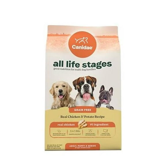 Canidae  4 lbs All Life Stages Real Chicken & Potato Recipe Dry Dog Food - 6 Count