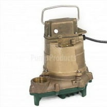 Zoeller 55-0002, Model N55 Mighty-Mate Bronze Effluent Pump .3 HP, 115 Volts, 1 Phase, 9.7 Amps, 1-1/2" NPT Discharge, 43 GPM Max, 19.25 Max Head, 15 ft Cord, Manual