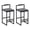 Gray Velvet, variant on Hassch Velvet Upholstered Bar Stools Set of 2, Modern Armless Counter Chairs with Metal Legs & Footrest, for Kitchen, Home Bar, Café (Gray Gold)