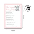 thumbnail image 4 of PINK ELEPHANT Baby Shower Games Who Knows Mommy Best - Pack of 25 - GIRL Baby Shower Game, New Parent Couples Coed Funny Guessing Game Shower Activity, Questions Mom-to-be Polka Dot SKU G500-WKM, 4 of 7