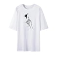 thumbnail image 1 of Camiseta básica informal de manga corta para mujer, para ir de compras, uso diario, viajes XL Yuyangstore Camiseta para mujer, 1 of 8