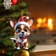 thumbnail image 1 of Adorno colgante de Navidad para perro - Pequeña mochila acrílica para coche y decoración para árbol, casa, pared, regalos, 1 of 6