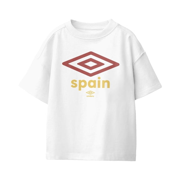 Umbro Kids Spain Diamond Logo T Shirt (White, XS-XL)
