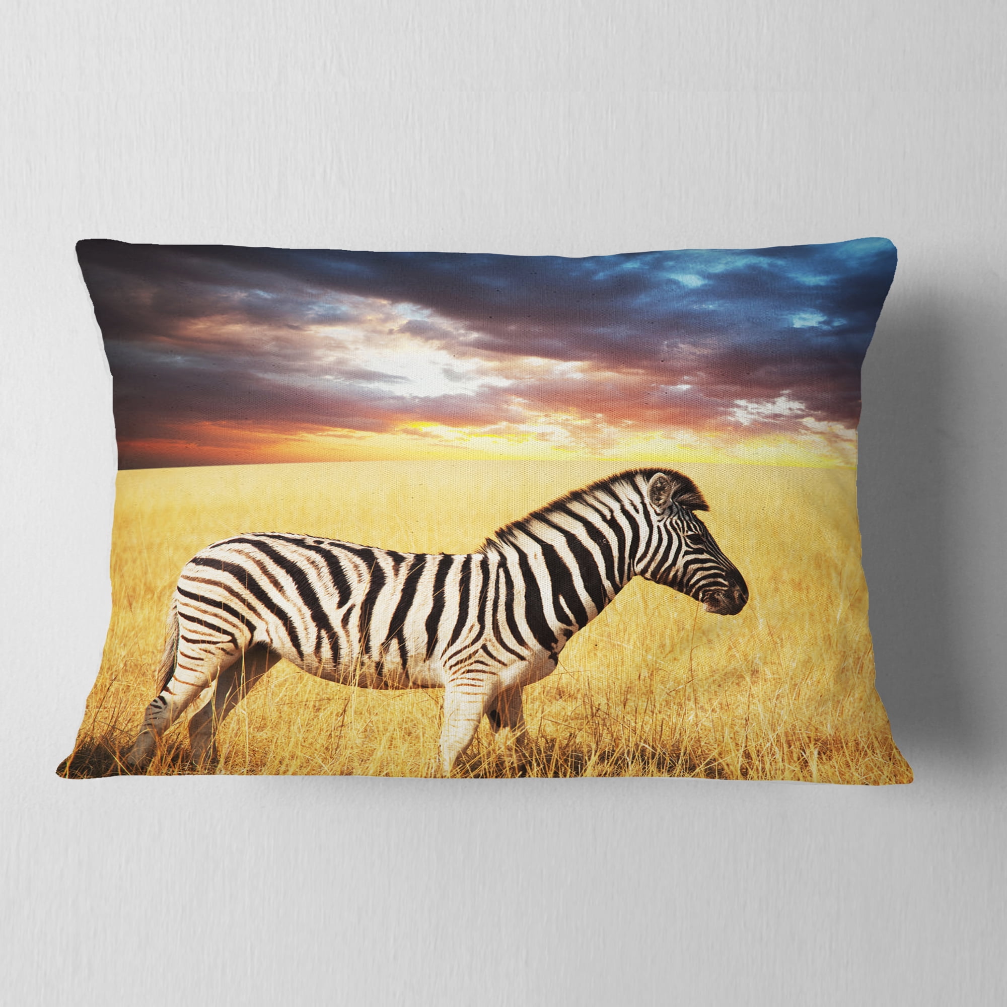 Designart 12" x 20" Animal Polyester Throw Pillow
