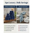 thumbnail image 6 of LANE LINEN 24 Pc 100% Ring Spun Cotton Towel Set - Luxuriously Thick & Fluffy, Long-Lasting Weave - Navy, 6 of 9